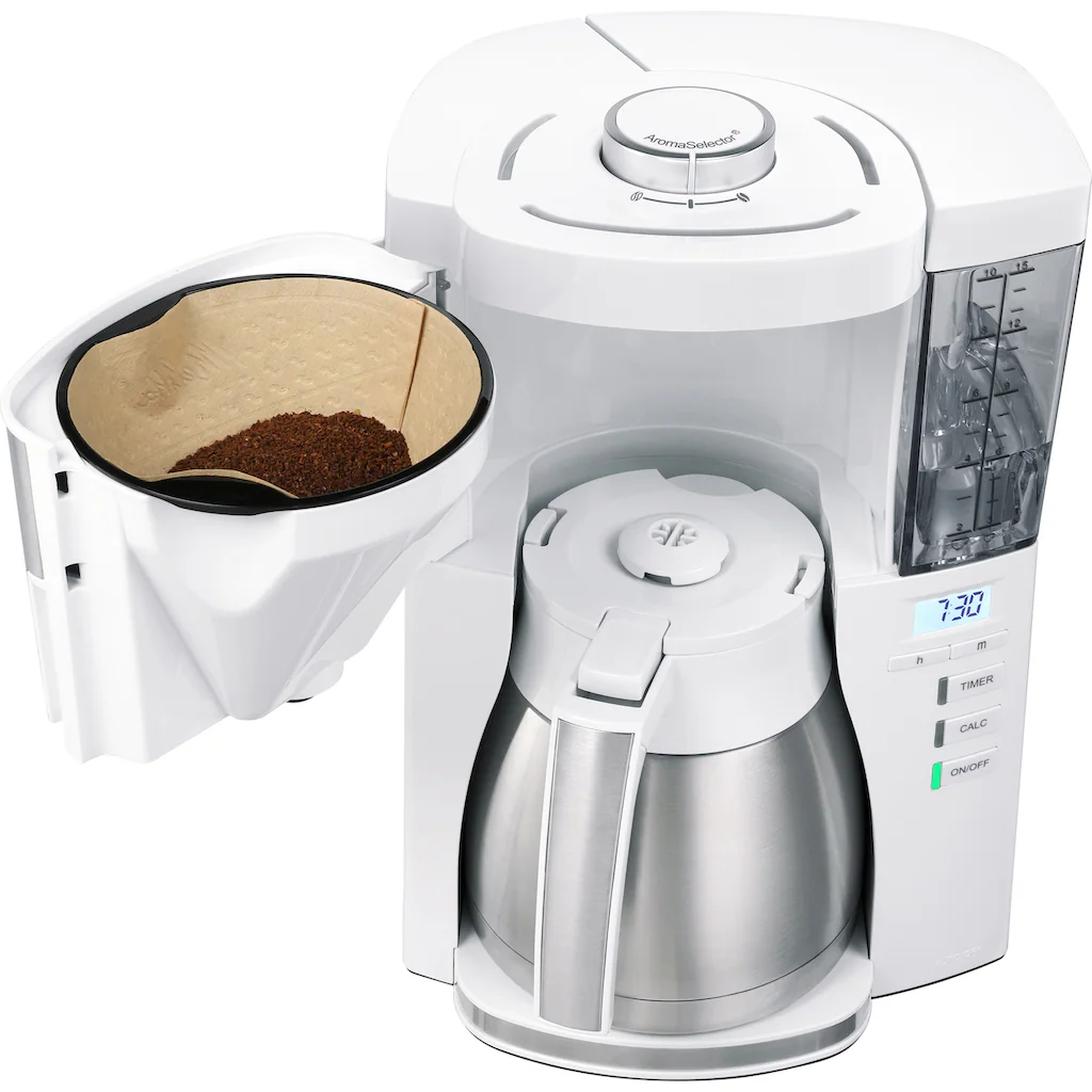 Melitta Filterkaffeemaschine »LOOK® Therm Timer 1025-17 Weiß«, 1,25 L Kaffeekanne, Papierfilter, 1x4 6 Melitta Filterkaffeemaschine »LOOK® Therm Timer 1025-17 Weiß«, 1,25 L Kaffeekanne, Papierfilter, 1x4 – Bild 4