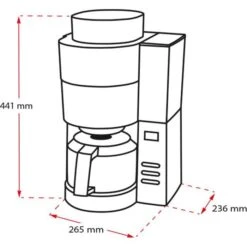 Melitta Kaffeemaschine 1021-12, AromaFresh Therm, Mit Mahlwerk, Thermoskanne, Für 10 Tassen, Schwarz -Melitta 15b5da1b6a5b66553540e562f18f79f7834a339a kaffeemaschine melitta 1021 12 aromafresh therm