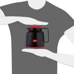 Melitta Thermoskanne 35039, Isolierkanne, Schwarz / Rot, Kunststoff, 1 Liter -Melitta 258cc26831b8e70bf5b3dabed097ffc146fe164a thermoskanne melitta 35039
