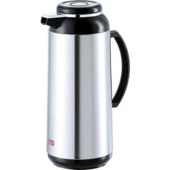Melitta Thermoskanne 33614, Mit Edelstahlkolben, Isolierkanne, Silber, Edelstahl, 2,2 Liter