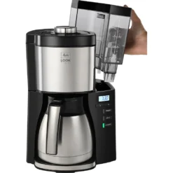Melitta Filterkaffeemaschine »LOOK® Therm Timer 1025-18 Schwarz«, 1,25 L Kaffeekanne, Papierfilter, 1x4 -Melitta 6066f6bc9f6536a1cc56d1d8d71632c4