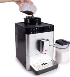 Melitta Caffeo Varianza CSP F570-101 Kaffeevollautomat Mit Milchbehälter, One Touch Funktion - Silber -Melitta 67769c1f3e6af480f229bc2b490a04dd