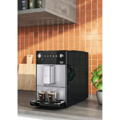 Melitta Kaffeevollautomat »Purista® F230-101, Silber/schwarz«, Lieblingskaffee-Funktion, Kompakt & Extra Leise -Melitta 6a9fa764bc0e20b415838c7df2823fe3
