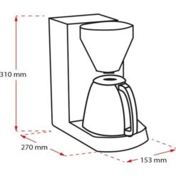 Melitta Kaffeemaschine Single 5, M 728 Bk SST, Kunststoff, Für 5 Tassen, Schwarz / Edelstahl -Melitta 79bb08daef861a1c96805c77b7d0b86b608e75fb kaffeemaschine melitta single 5 m 728 bk sst