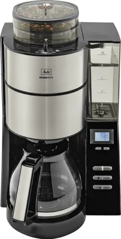 MELITTA 1021-02 Aroma Fresh Kaffeeautomat Mit Timer Und Mahlwerk Schwarz, Farbe:Schwarz -Melitta 822bf3a19e427fe9713023e1c0d1c326