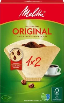 Melitta SDA Filtertüten 1x2/80 Naturbr(VE80)