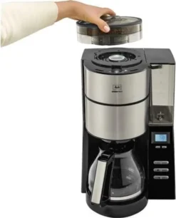 MELITTA 1021-02 Aroma Fresh Kaffeeautomat Mit Timer Und Mahlwerk Schwarz, Farbe:Schwarz -Melitta a425ddb481bb2851a56c215e7dddb640