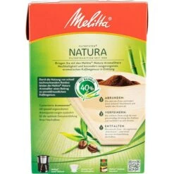 Melitta Filtertüten Natura 1x4, Größe 4, Zellstoff / Bambus, Naturbraun, 80 Stück -Melitta bbb023d89716d07723f262d60768868a4d3ff941 filtertueten melitta natura 1x4 groesse 4