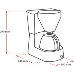 Melitta Kaffeemaschine Single 5, M 720-1/1, Kunststoff, Für 5 Tassen, Weiß / Grau -Melitta fa4cde65ed1919a825ea3194ec096ffe3d39bfcd kaffeemaschine melitta single 5 m 720 11