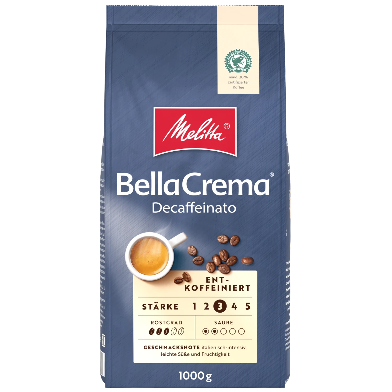 Melitta® BellaCrema® Decaffeinato | Kaffeebohnen 1000g 3 Melitta® BellaCrema® Decaffeinato | Kaffeebohnen 1000g