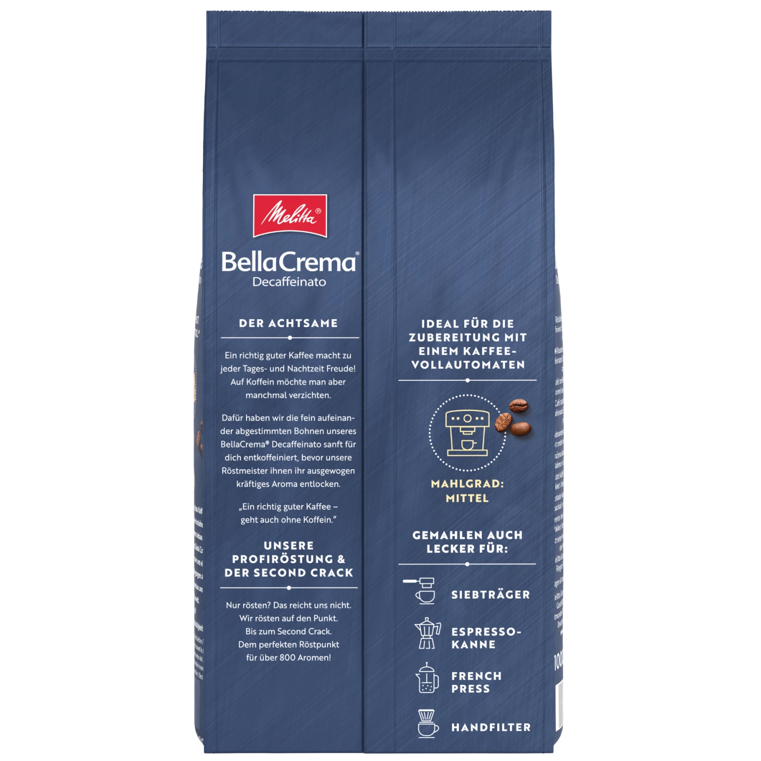 Melitta® BellaCrema® Decaffeinato | Kaffeebohnen 1000g 5 Melitta® BellaCrema® Decaffeinato | Kaffeebohnen 1000g – Bild 3